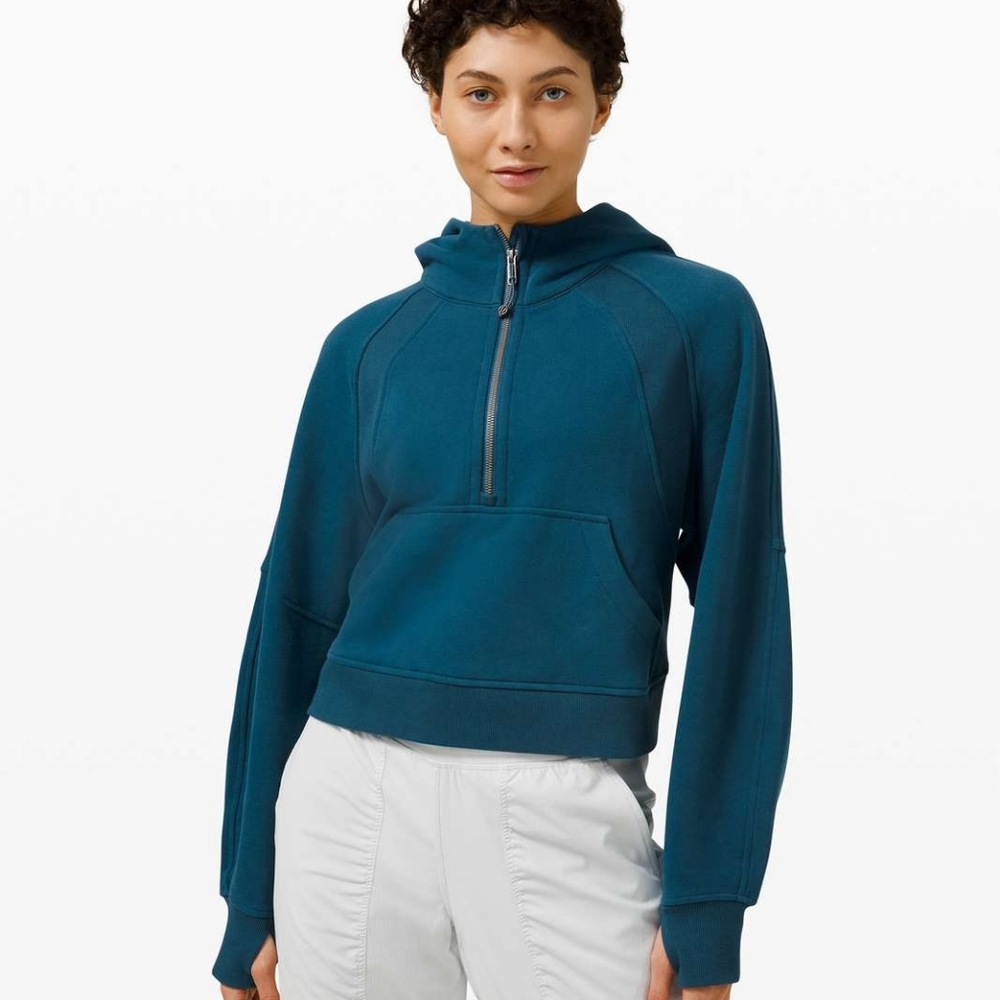 Lululemon Scuba Oversized 1/2 Zip Hoodie Blue Borealis